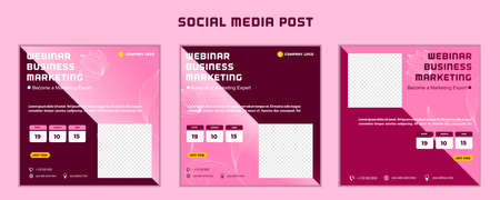 Social media post template modern design, for digital marketing online or poster marketing templateのイラスト素材