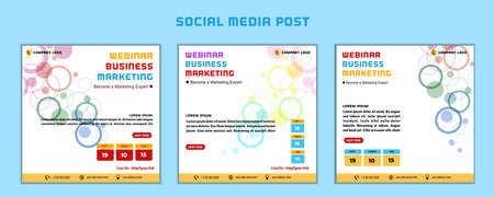 Social media post template modern design, for digital marketing online or poster marketing templateのイラスト素材