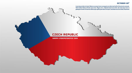 Independence Day of Czech Republic Vector Illustration, celebrate day backgroundのイラスト素材