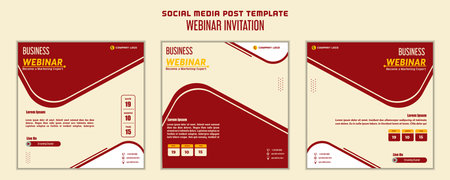 Social media post template modern design, for digital marketing online or poster marketing templateのイラスト素材