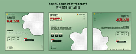 Social media post template modern design, for digital marketing online or poster marketing templateのイラスト素材