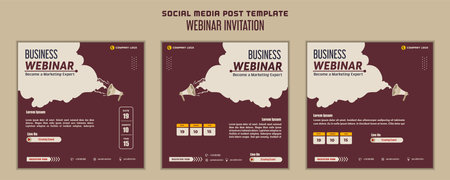 Social media post template modern design, for digital marketing online or poster marketing templateのイラスト素材