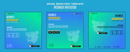 Social media post template modern design, for digital marketing online or poster marketing templateのイラスト素材