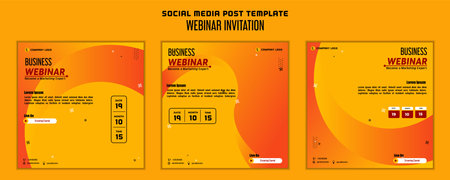 Social media post template modern design, for digital marketing online or webinar invitation templateのイラスト素材