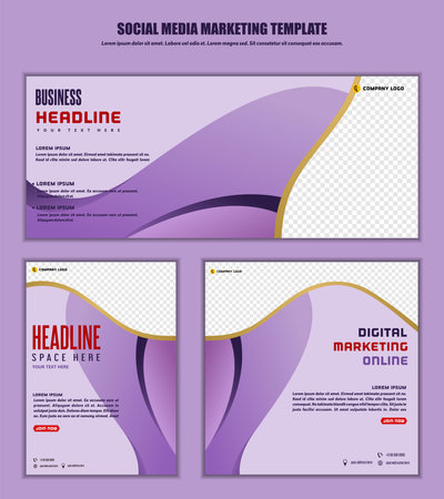Abstract Background Social media post template modern design, for business digital marketing onlineのイラスト素材