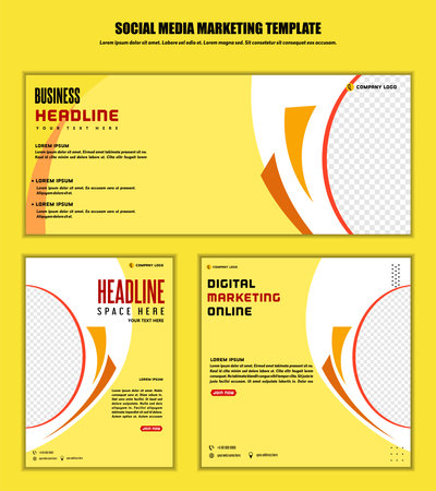 Abstract Background Social media post template modern design, for business digital marketing onlineのイラスト素材
