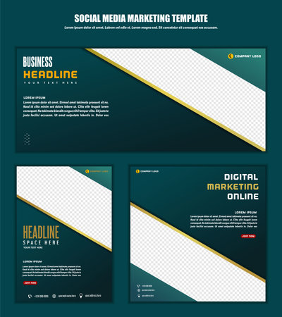 Abstract Background Social media post modern design, for business digital marketing online, banner and poster templateのイラスト素材