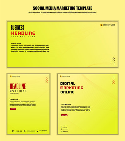 Abstract Background Social media post modern design, for business digital marketing online, banner and poster templateのイラスト素材