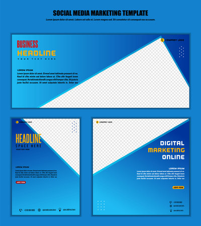 Abstract Background Social media post modern design, for business digital marketing online, banner and poster templateのイラスト素材