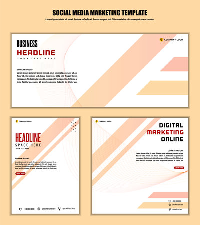 Abstract Background Social media post modern design, for business digital marketing online, banner and poster templateのイラスト素材