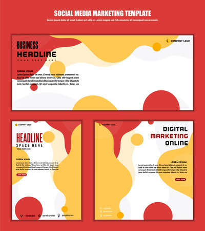 Abstract Background Social media post modern design, for business digital marketing online, banner and poster templateのイラスト素材