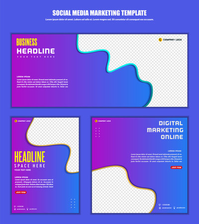 Abstract Background Social media post modern design, for business digital marketing online, banner and poster templateのイラスト素材