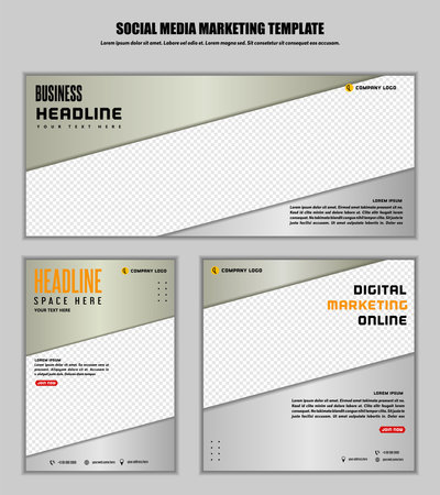 Abstract Background Social media post modern design, for business digital marketing online, banner and poster templateのイラスト素材