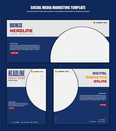 Abstract Background Social media post modern design, for business digital marketing online, banner and poster templateのイラスト素材