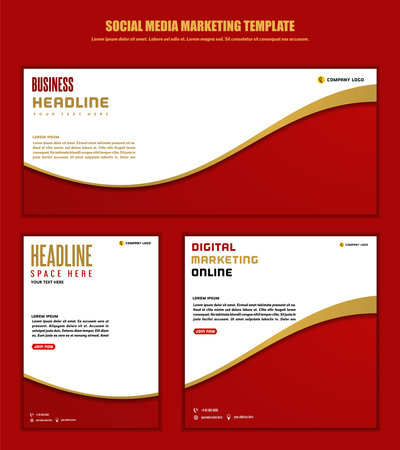 Abstract Background Social media post modern design, for business digital marketing online, banner and poster templateのイラスト素材