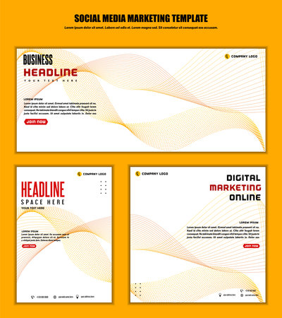 Abstract Background Social media post modern design, for business digital marketing online, banner and poster templateのイラスト素材