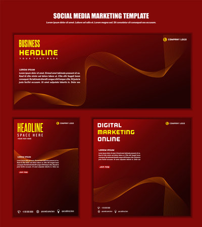 Abstract Background Social media post modern design, for business digital marketing online, banner and poster templateのイラスト素材