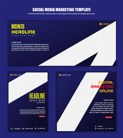 Abstract Background Social media post modern design, for business digital marketing online, banner and poster templateのイラスト素材