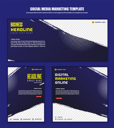 Abstract Background Social media post modern design, for business digital marketing online, banner and poster templateのイラスト素材
