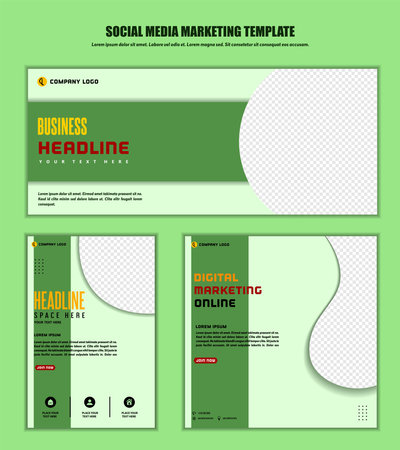 Abstract Background Social media post modern design, for business digital marketing online, banner and poster template.のイラスト素材