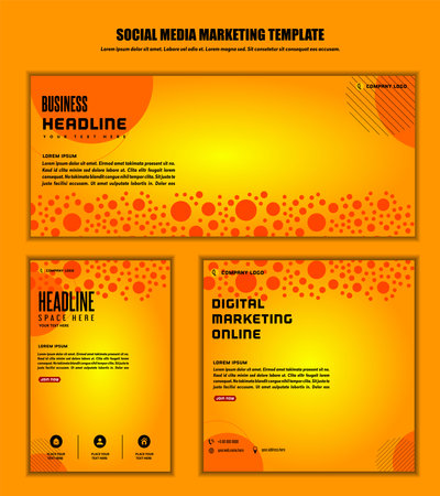 Abstract Background Social media post modern design, for business digital marketing online, banner and poster template.のイラスト素材