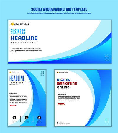 Abstract Background Social media post modern design, for business digital marketing online, banner and poster template.のイラスト素材