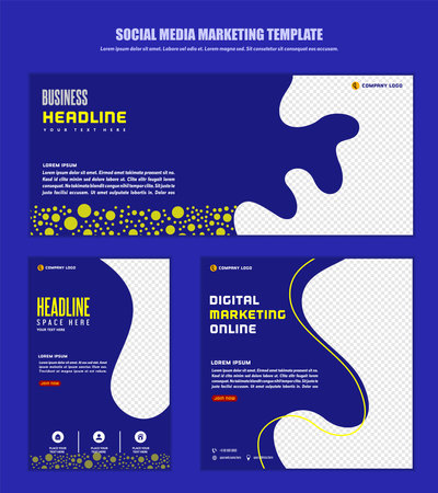 Abstract Background Social media post modern design, for business digital marketing online, banner and poster template.のイラスト素材