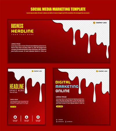 Abstract Background Social media post modern design, for business digital marketing online, banner and poster template.のイラスト素材