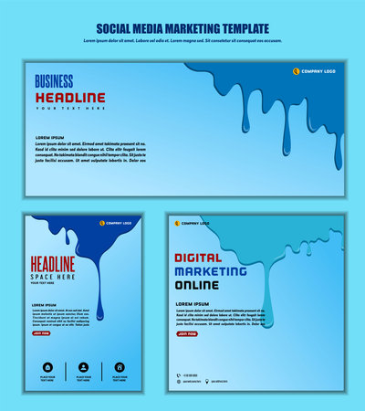 Abstract Background Social media post modern design, for business digital marketing online, banner and poster template.のイラスト素材