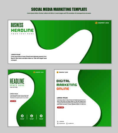 Abstract Background Social media post modern design, for business digital marketing online, banner and poster template.のイラスト素材