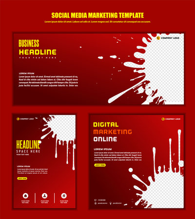 Abstract Background Social media post modern design, for business digital marketing online, banner and poster template.のイラスト素材