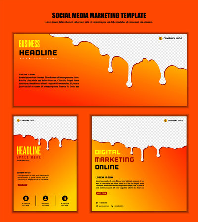 Abstract Background Social media post modern design, for business digital marketing online, banner and poster template.のイラスト素材
