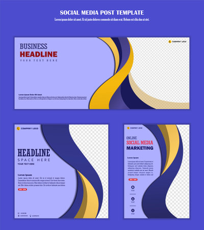 Abstract Background Social media post modern design, for business digital marketing online, banner and poster template.のイラスト素材