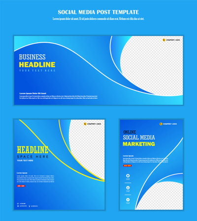 Abstract Background Social media post modern design, for business digital marketing online, banner and poster template.のイラスト素材