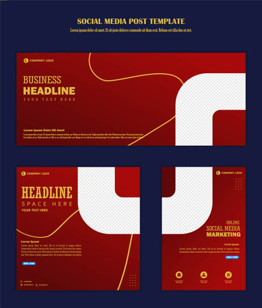 Abstract Background Social media post template modern design, for business digital marketing online, banner and posterのイラスト素材