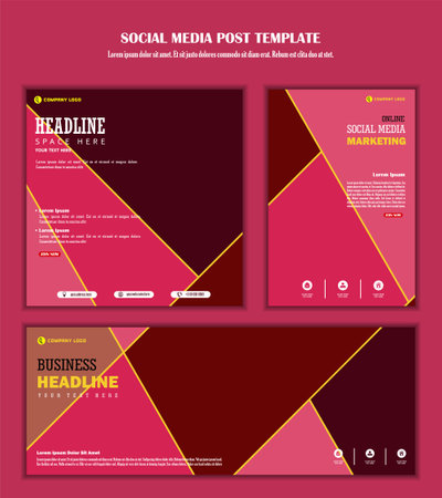 Abstract Background Social media post template modern design, for business digital marketing online, banner and posterのイラスト素材