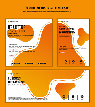 Abstract Background Social media post template modern design, for business digital marketing online, banner and posterのイラスト素材