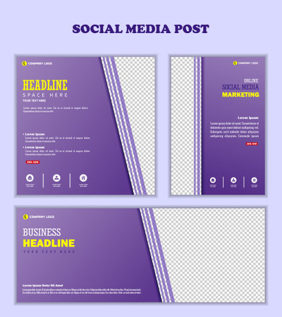 Abstract Background Social media post template modern design, for business digital marketing online, banner and posterのイラスト素材