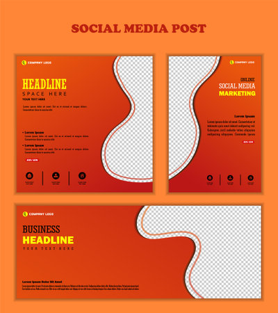 Abstract Background Social media post template modern design, for business digital marketing online, banner and posterのイラスト素材