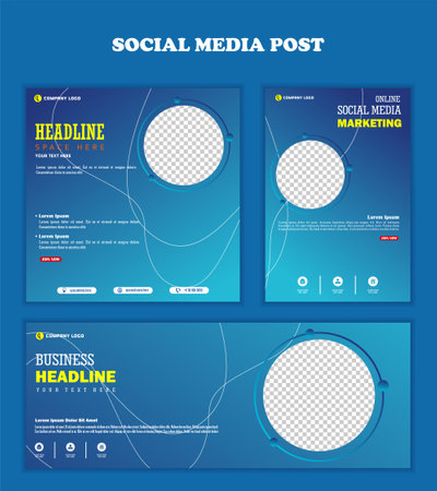 Abstract Background Social media post template modern design, for business digital marketing online, banner and posterのイラスト素材