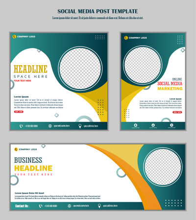 Abstract Background Social media post modern design, for business digital marketing online, banner and poster templateのイラスト素材