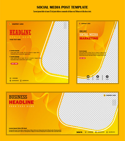 Abstract Background Social media post modern design, for business digital marketing online, banner and poster templateのイラスト素材