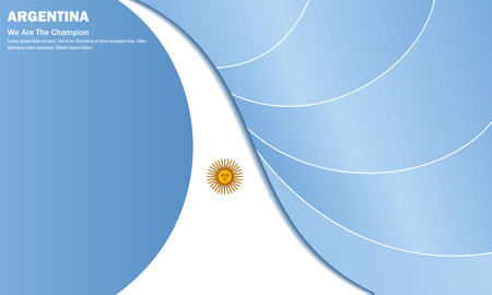 vector background argentina flag vector illustration and text, perfect color combinationのイラスト素材