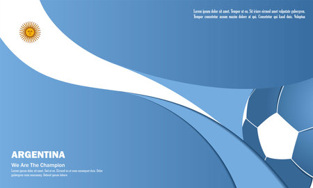 vector background argentina flag vector illustration and text, perfect color combinationのイラスト素材