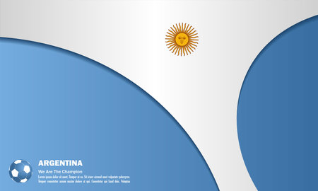 vector background argentina flag vector illustration and text, perfect color combinationのイラスト素材