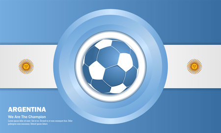 vector background argentina flag vector illustration and text, perfect color combinationのイラスト素材
