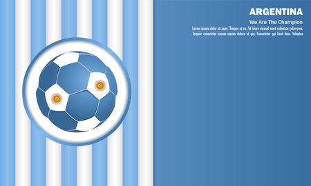vector background argentina flag vector illustration and text, perfect color combinationのイラスト素材