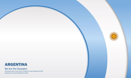 vector background argentina flag vector illustration and text, perfect color combinationのイラスト素材