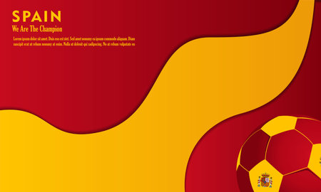 vector abstract background spain flag, vector illustration and text, perfect color combinationのイラスト素材