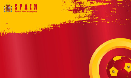 vector abstract background spain flag, vector illustration and text, perfect color combinationのイラスト素材